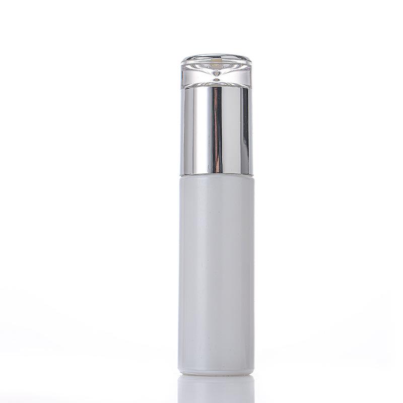 Press-Type White Glass Toner Spray & Emulsion Skincare Bottle Set