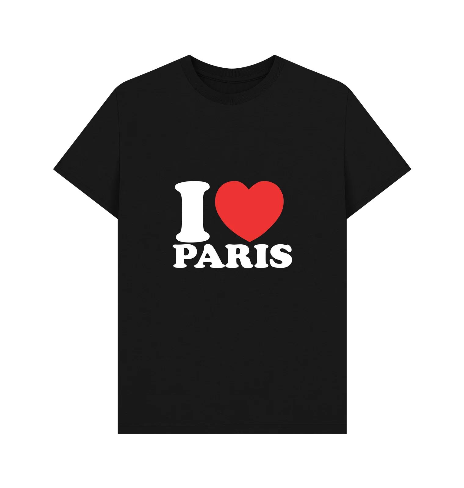 PREMIUM OFFICIAL APOH I Heart Paris Black T-Shirt XL