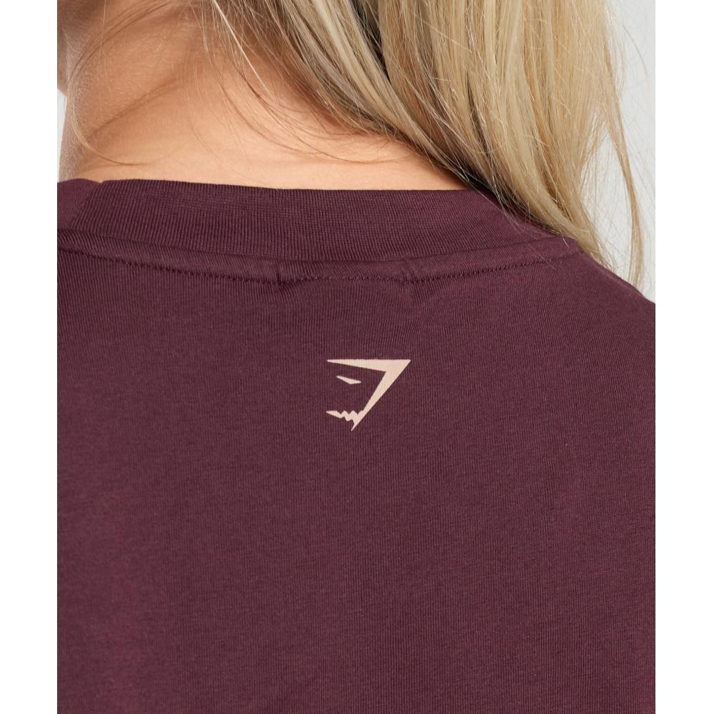 Gymshark CollegiaTe LifesTyle Oversized T shirT depTh Purple B2c1b Pbzv