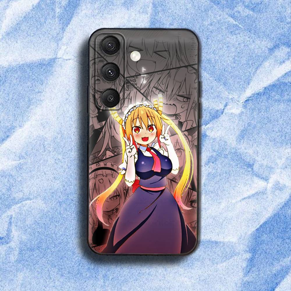 Miss Kobayashi D-Dragon Maid Phone Case For Samsung S 25,24,23,22,30,21,10,9,Ultra,Plus,Lite,FE,4,5G Black Soft Case