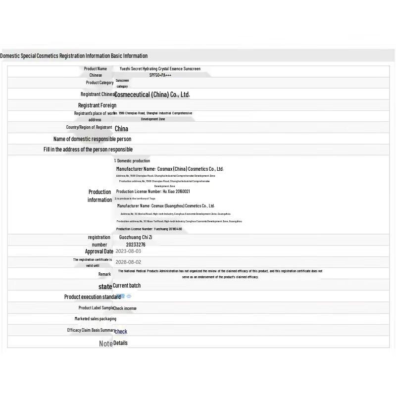 BETREFFEND:CIPE Essence Gesichtssonnencreme