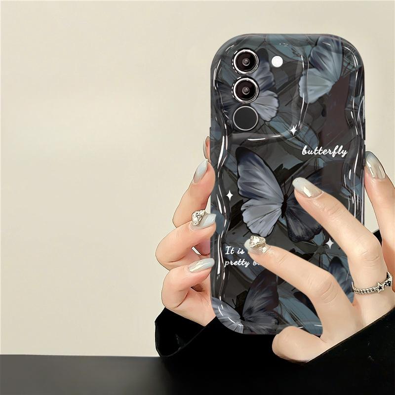 

Подходит для чехла для мобильного телефона Vivos17 X90/80 Силиконовый мягкий чехол Y77/52s Высококлассный милый крутой чехол-подставка с бабочкой Противоударный vivo Y53s