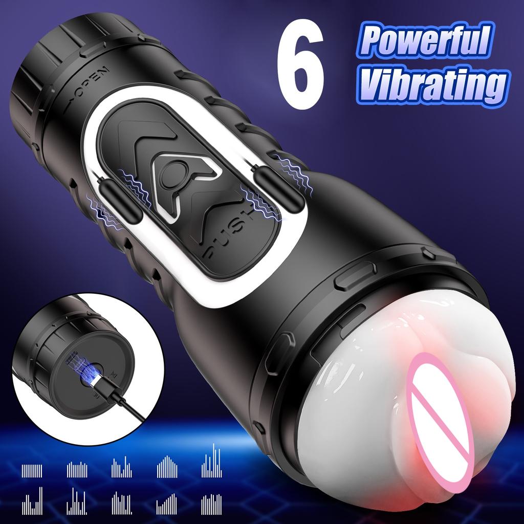 Vibrating Artificial Vagina Pussy Masturbation Cup Automatic Blowjob Male Masturbator Electric Sex Toys for Men Sex Machine