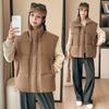 Autumn and Winter Down Cotton Vest Women's Short Loose Stand-up Collar Cotton Vest Thermal Vest Outer Wear Straight