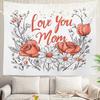 White Winter Snow Wall Tapestry, Colorful Three Wall Hanging Large Tapestry Decoration Polyester Fiber White Hem Around for Dorm