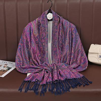 Paisley Pashima Šála Šátek Dámský Žakárový Kešu Vzorované Šátky Okraje Dámský Třásně Cestovní Deky Zavinovačky Etnické Šály