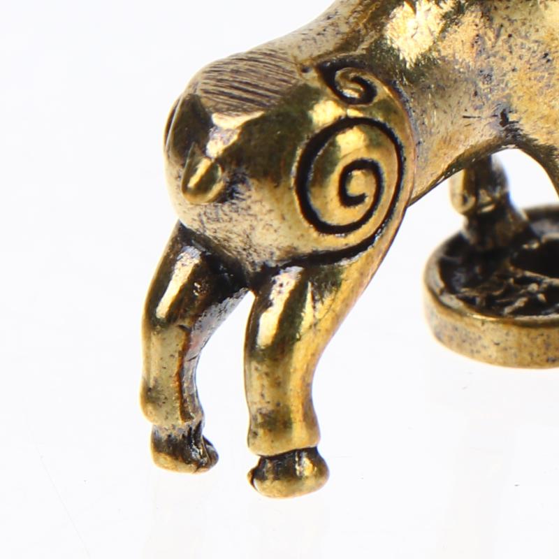 2027 Zodiac Goat Sculpture Step On Money Sheep Figurine Brass Animal Statue Desktop Ornament Wealth Fengshui Home Decor