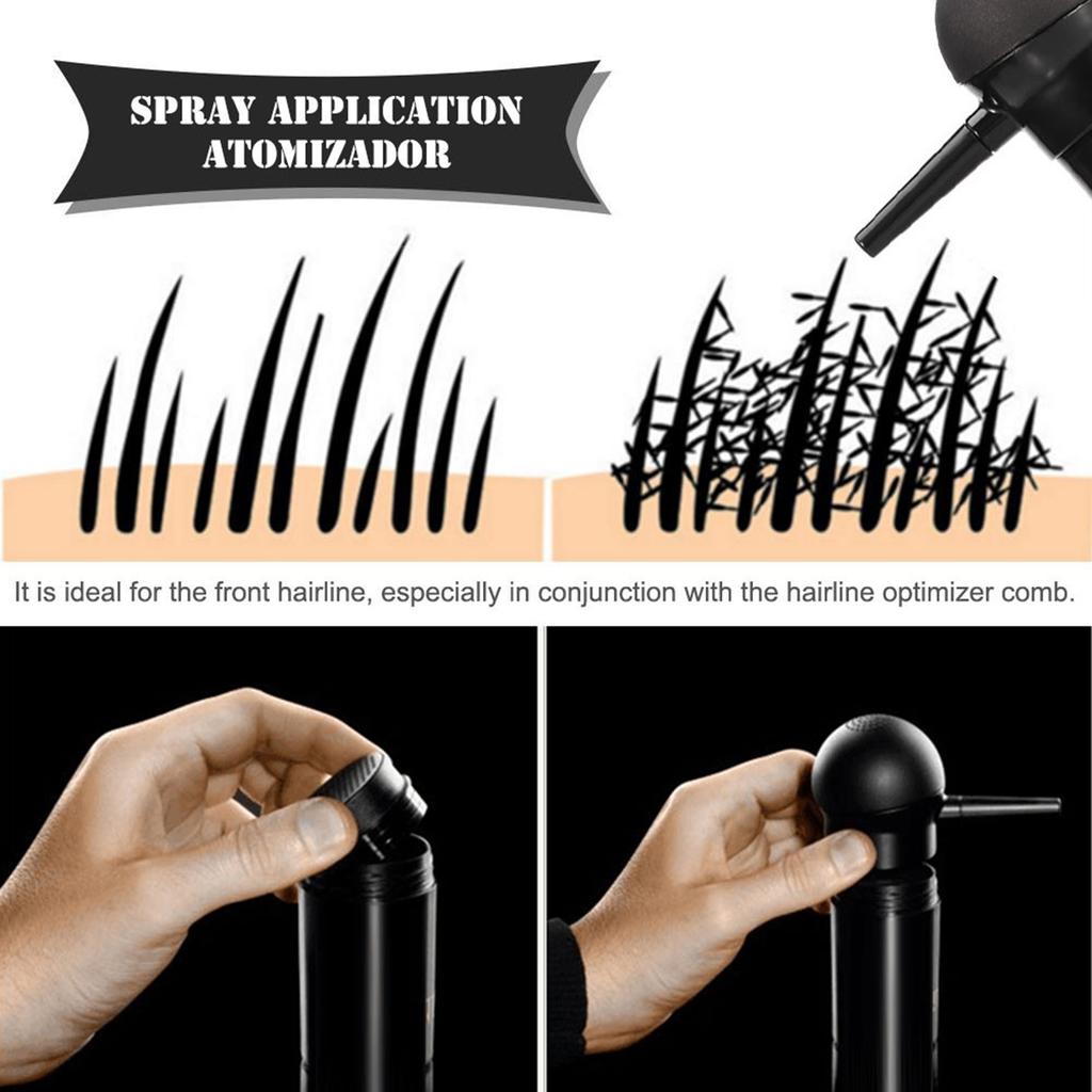 Professional Spray Application Atomizador for Hair Building Fibers Nozzle Hair Thickening Tools