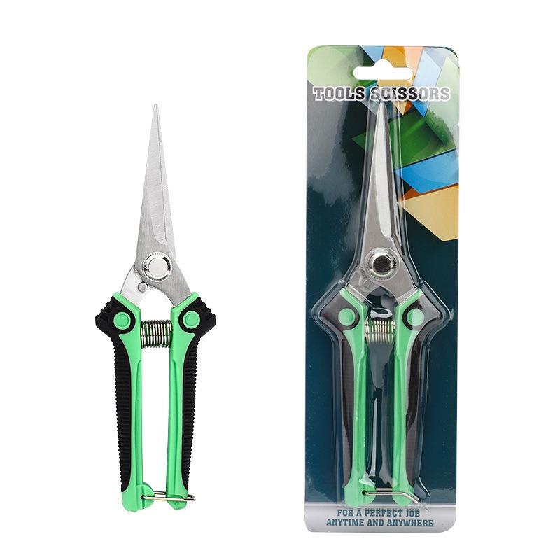 Rovná hlava Nerezová Ostrá Tenká čepel Šetřící práci Zahradnické nůžky TPR Rukojeť Nůžky pro domácnost Zahrada Rostliny bonsaje