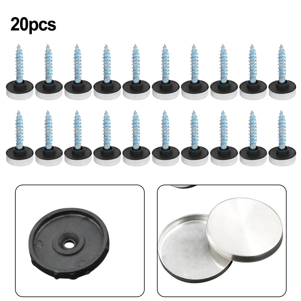 20 Set of Mirror Screws 16mm Chrome Screw Less Prone To Deformation and Breakage Suitable for a Wide Range of Furniture