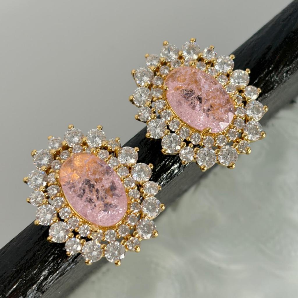 Orecchini a lobo in Argento 925 con Pietre Preziose e Diamanti Autunno/Inverno - Stile Corte Francese