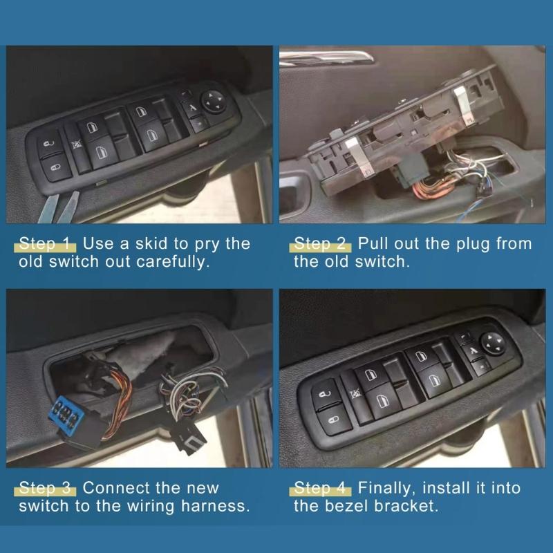 Window Lift Switch Mirror Control Button 96644915 96644915XT 30170396 for 308 508 C5 2008-2013 Replacement Part