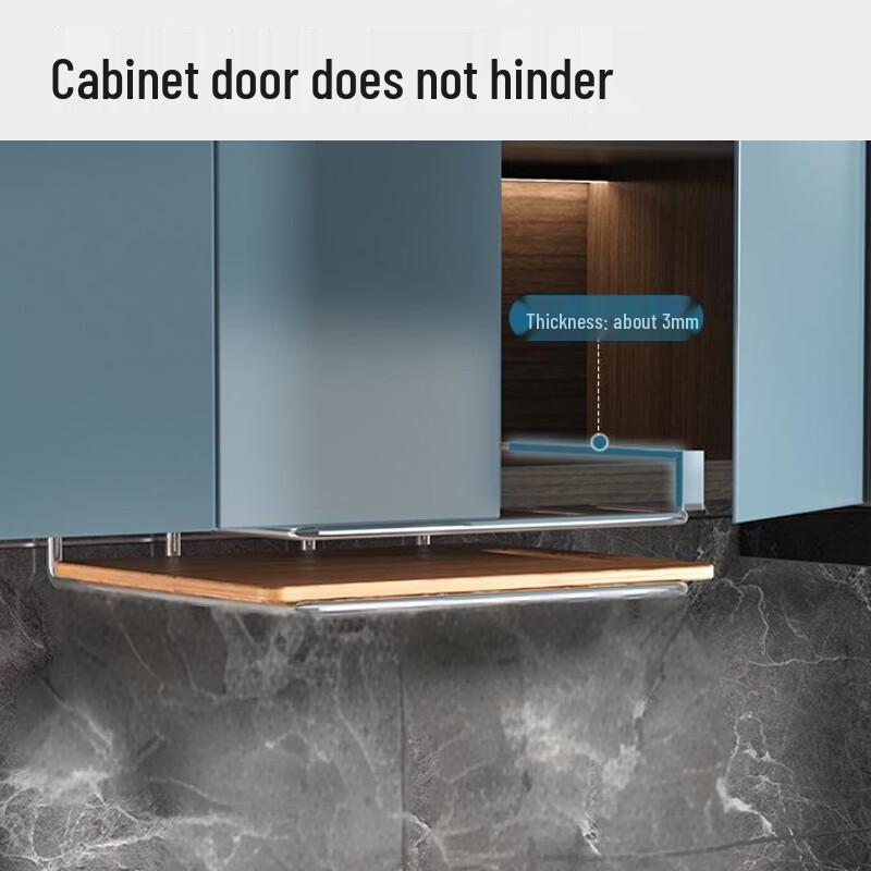 Ourunzhe Stainless Steel Under-Cabinet Double-Layer Cutting Board Holder