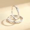 925 Sterling Silver Mobius Strip Couple Rings - Minimalist Band Pair for Men & Women, Valentine's Day Gift