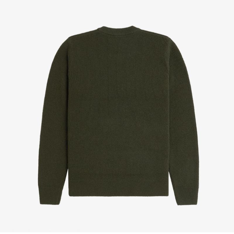 Fred Perry [scharf] Lammwollstrick   Jagdgrün Afpm2436539 408