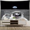 Weltraum-Astronauten-Wandteppich, geheimnisvolle kosmische Landschaft, psychedelische Boho-Dekoration für Wohnheimzimmer