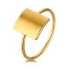 Anillo Sello Personalizado para Mujer, Anillo Grueso Redondo con Sello de Inicial, Acero Inoxidable Punk Moda Genuina Joyería Regalo Para Chicas