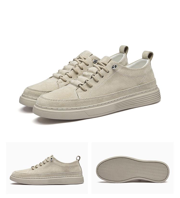 2024 European New Shoes for Men Genuine Leather Casual Shoes Retro Suede Flat Skateboard Shoes Street Fashion Sneaker 38-46