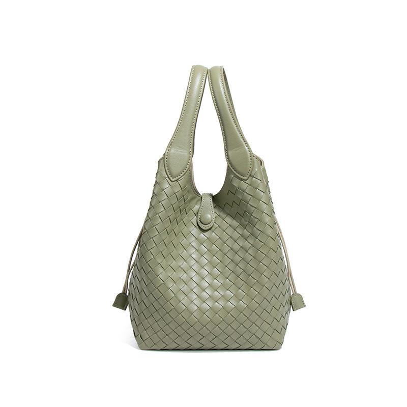 

Летняя овощная корзина Ручная женская сумка Плетеная сумка Большой вместимости Одноплечевая сумка Кроссбоди зелёный