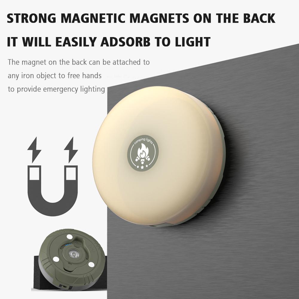 Outdoor Camping Atmosphere Light String Strong Magnetic Lamp Colorful Led 5 Modes Lighting Tent Decoration Strip Lights Lantern