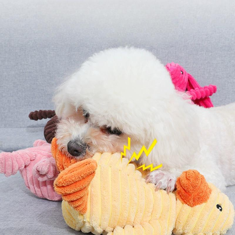 Hundespielzeug mit Geräuschen, niedliches Spielzeug aus Cordstoff in Tierform, lindert Langeweile, interaktives Spielzeug zum Zähneknirschen für Haustiere, Heimtierbedarf