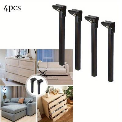 4pcs Folding Table Legs Heavy Duty Metal Hairpin Table Legs Set Folding Furniture Legs Feets Foldable Laptop Table Legs Coffee Table Replacement Legs