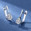 1 Pair Women Earrings, Cubic Zirconia Drop-Shaped Earrings, Ear-Buckle Closure Wedding Earrings, Anti-fade Earrings Jewelry