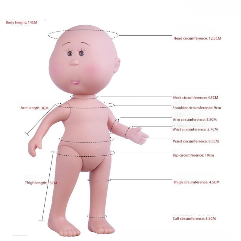 1Pcs Movable Action Figure Body Girls Toy Curly Hair 14Cm Bean Eye Vinyl Doll Dark Skin Dress Up Mia Potato Dolls Children Gift