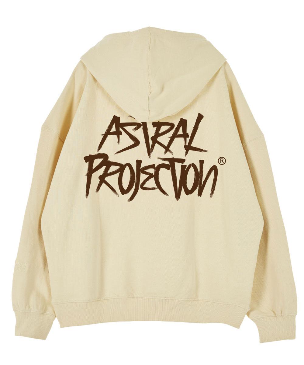 Astral Projection Graffiti Lettering Oversized Drop Shoulder Hoodie_Butter L
