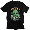 Custom Funny Kaiju Cthulhu T Shirts for Men Pure Cotton Tee Tops Kawaii Japanese Monster Octopus Tshirts Casual Tshirt Clothes