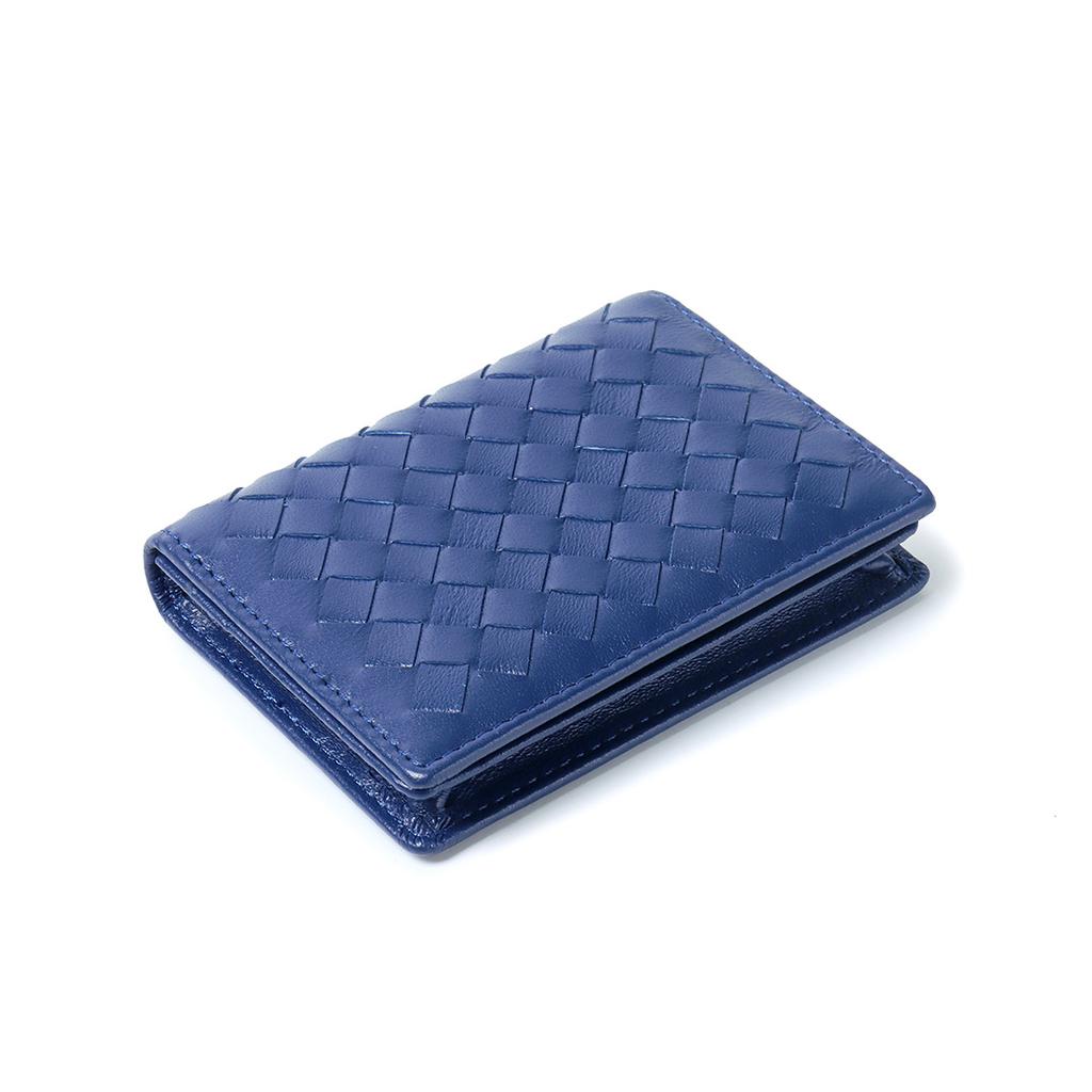 Kartentasche aus gewebtem Schaffell, Visitenkartentasche, Multifunktionstasche aus Leder für Damen, der gleiche Kartenclip für Männer und Frauen, einfache Wechseltasche.