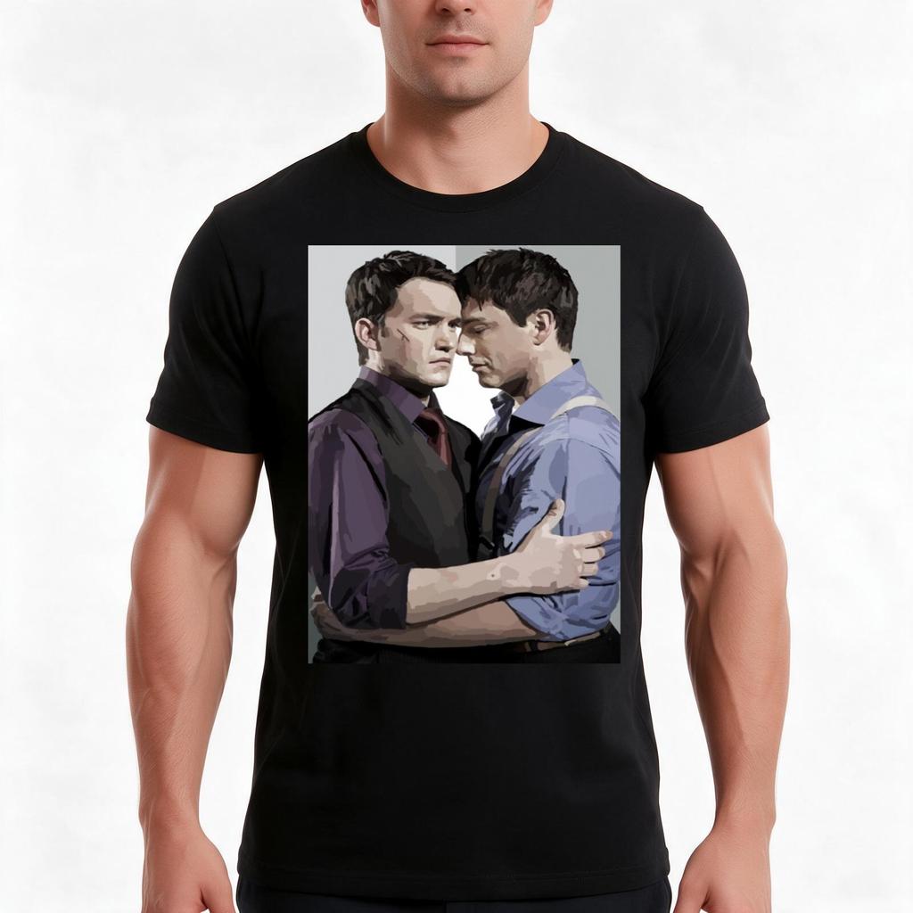 Ianto And Jack Tshirt Summer Casual Cotton Tee Oversized Streetwear Tops Vintage Graphic Print Loose Fit Short Sleeve