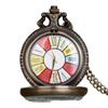 Nostalgic large glass transparent clamshell ancient Roman graduated turntable pocket watch
