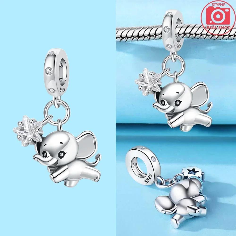 Original Copper Cute Pet Dogs Cats Bears Elephants Pendants Beads Fit Bracelet Making Women Jewelry Diy Birthday Fine Gift