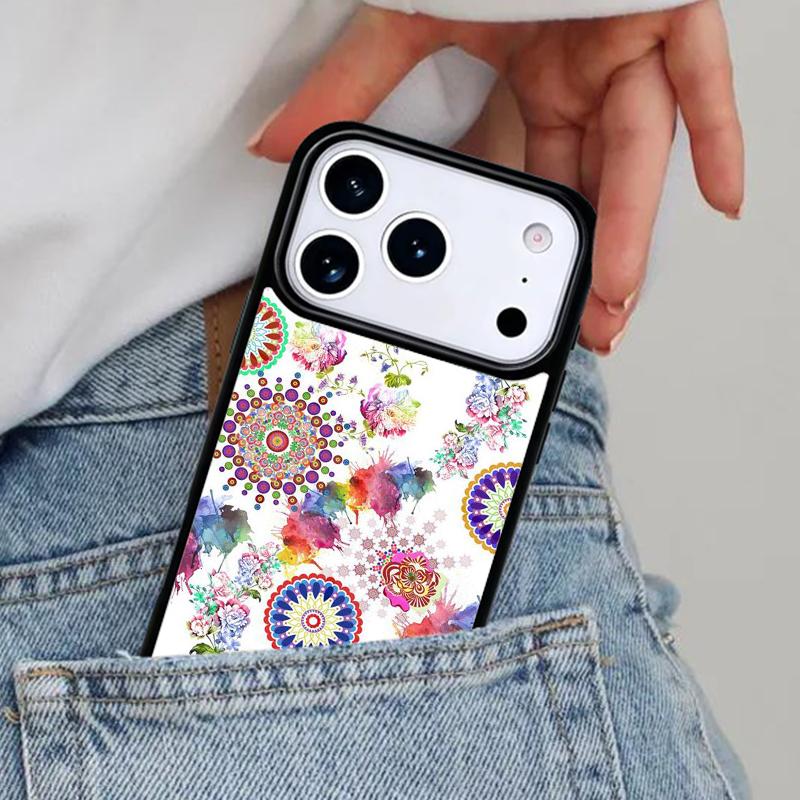 Mandala Mandala Phone Case for iPhone 17ProMax 12 13 14 15 16e 17 Pro Max Plus Air Cover