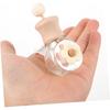 2Pcs Car Essential Oil Diffuser Bottle Empty Clear Glass Aromatherapy Diffuser with Wooden Cap and Vent Clip for Auto Fragrance and Car Decor Milk