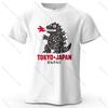 Tokyo Dinosaur Printed Men's T-Shirt Oversized Japanese Harajuku Graphic Tees for Women Tops Tees Casual Streetwear