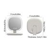 Foldable LED Makeup Mirror Adjustable Touch Control Vanity Mirror with Lights Non-slip Base Dimmable Lighted Desktop Mirrors