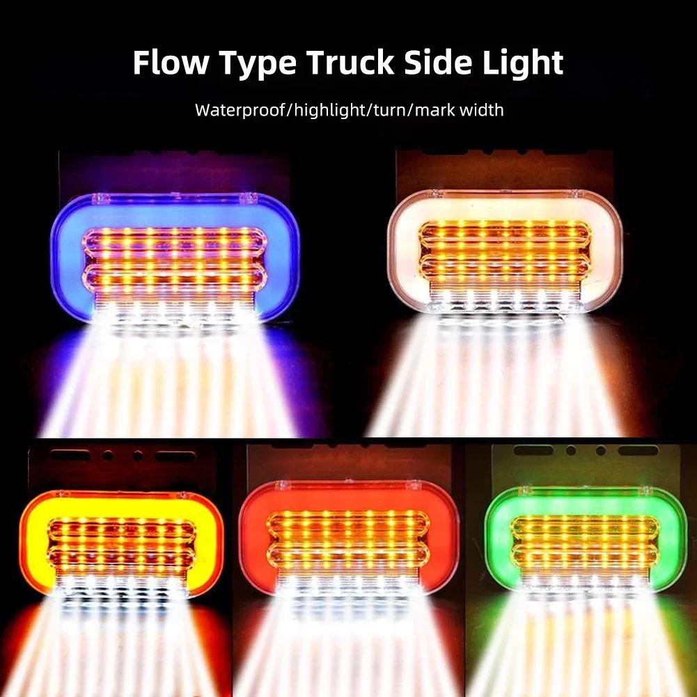 24V Car Truck LED Side Marker Lamp High Bright Waterproof Waist Lamp Led Strong Light Show Wide Turn Side Lights Night Warning