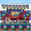 Soccer Global Football Cup Birthday Party Decoration Kit With Cups And Balloons For Kids