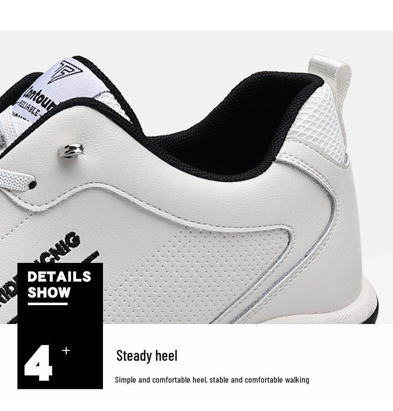 Herren 2025 Trend Echtes Leder Weiche Sohle Lässige Atmungsaktive Weiße Sneaker