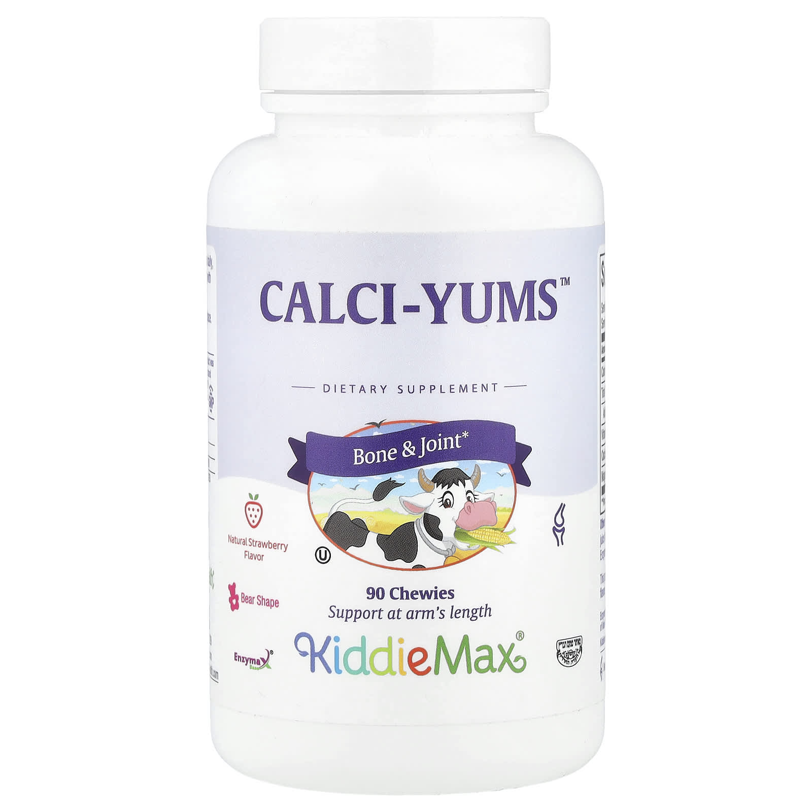 

Kiddiemax® Calci-Yums™, Natural Strawberry Flavor, 90 Chews