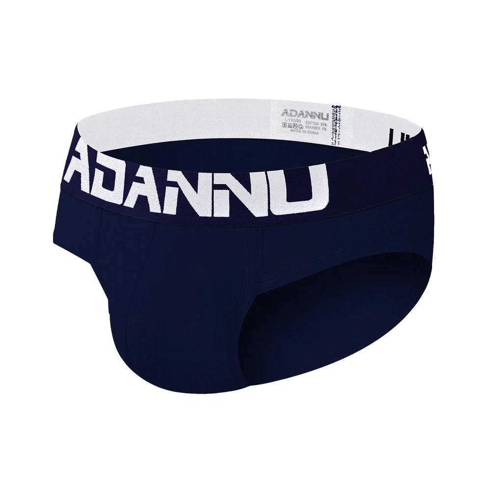Men's Sexy Cotton Briefs Jockstrap Underwear Low Waist Soft Breathable Underpants Calzoncillos Hombre Lingerie