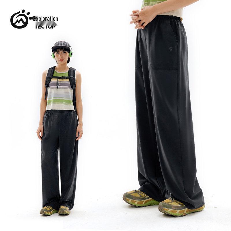 TECTOP Women s Lightweight Quick-Dry Straight-Leg Pants for Spring/Summer M