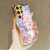 Phone Case For Samsung S26 S25 S24 S23 S22 S21 Plus Ultra Note20 Electroplated glass Phone Case Wuthering Waves AEMEATH
