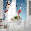 Christmas Snowman Snowflake Red Blue Blackout Curtains For Living Room Bedroom Window Treatment Blinds Drapes