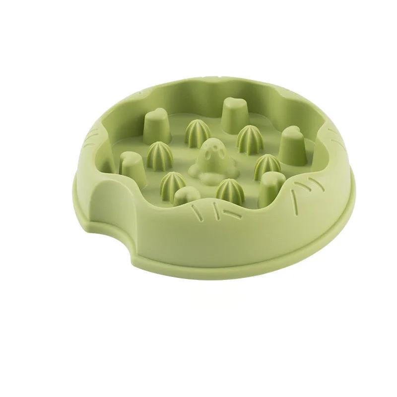 Cartoon Donut Slow Feeder Dog Cat Bowl Anti-Choke Non-Slip Pet Feeding Dish Large Capacity