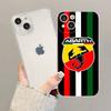 A-Abarth LOGO Transparent TPU Phone Case For IPhone 17 11 12 13 14 15 16 Pro Max 16 Plus Cover