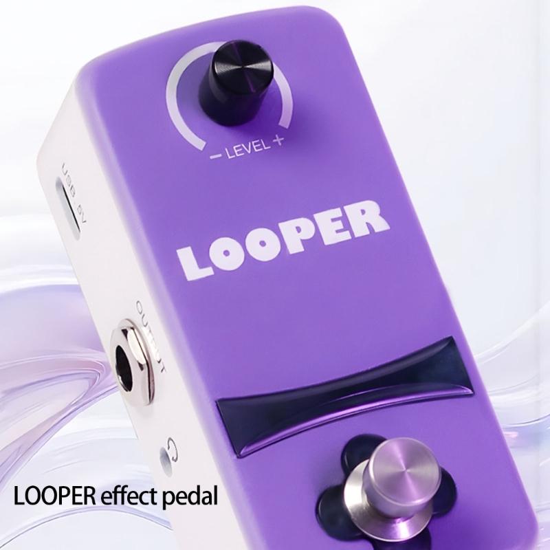 Portable Guitar Looper Pedal Touch Recording Zinc Alloy Body Suitable for Musicians Practice Performances and Creation