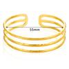Titanium Steel Adjustable Bangle: Women's Durable, Fade-Resistant Open Cuff Bracelet